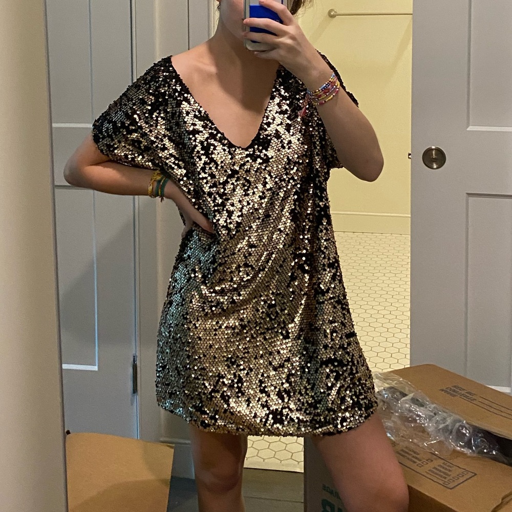 Sequin Free People dress, GUC